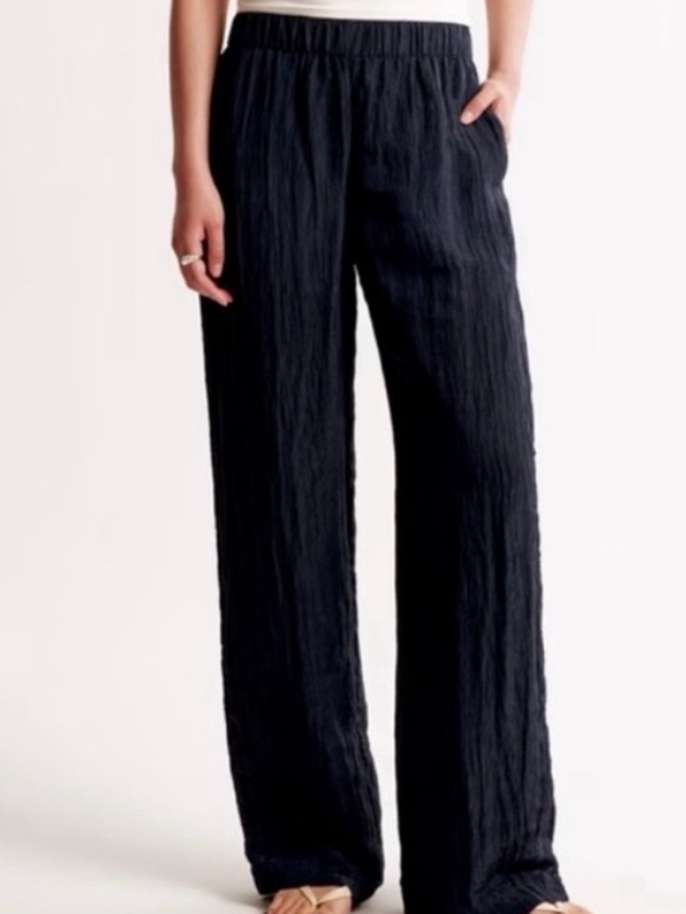 Abercrombie & Fitch Black Matching set. Crinkle material. - Picture 5 of 6